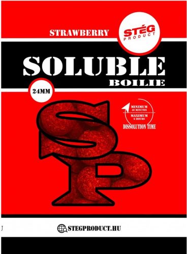 Stég Product - Soluble Boilie 24mm - Strawberry 1kg