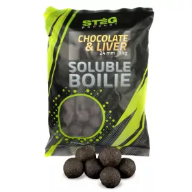 Stég Product - Soluble Boilie 24mm - Chocholate Liver 1kg